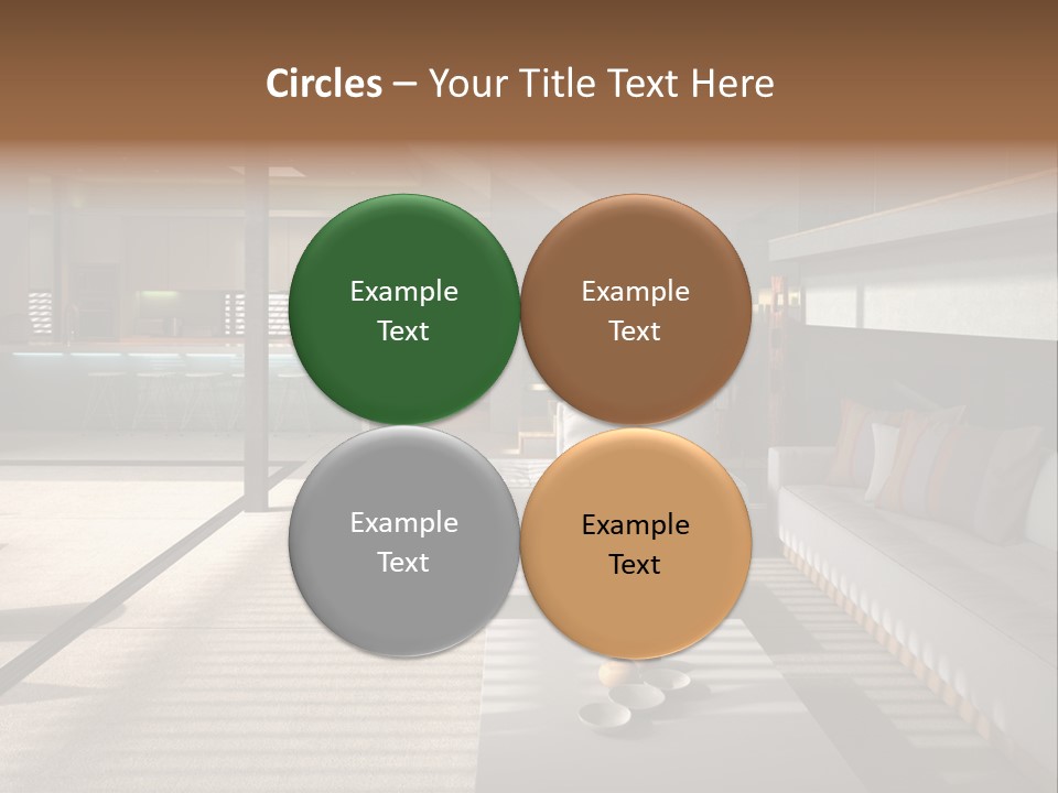 Architectural Room Living PowerPoint Template