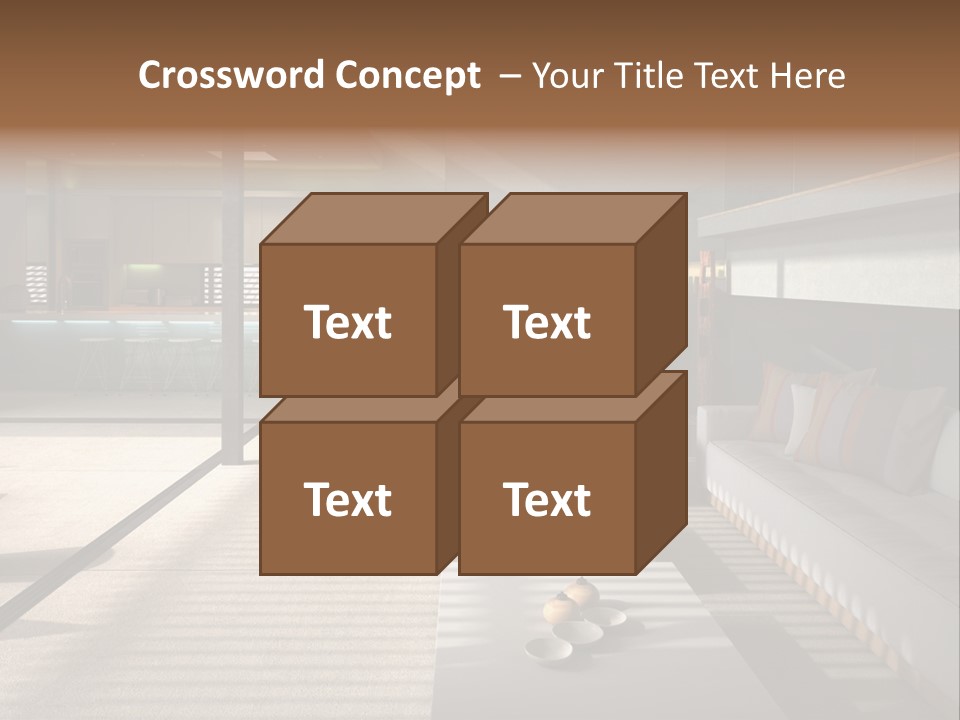 Architectural Room Living PowerPoint Template