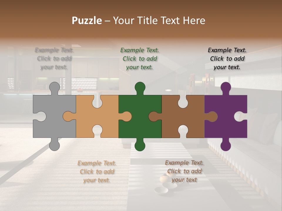 Architectural Room Living PowerPoint Template