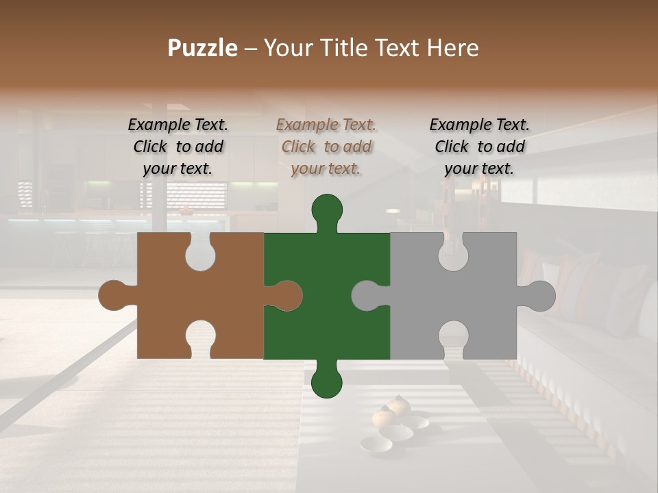 Architectural Room Living PowerPoint Template