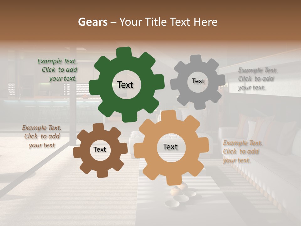 Architectural Room Living PowerPoint Template