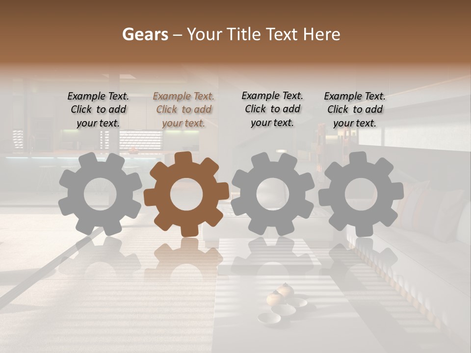 Architectural Room Living PowerPoint Template