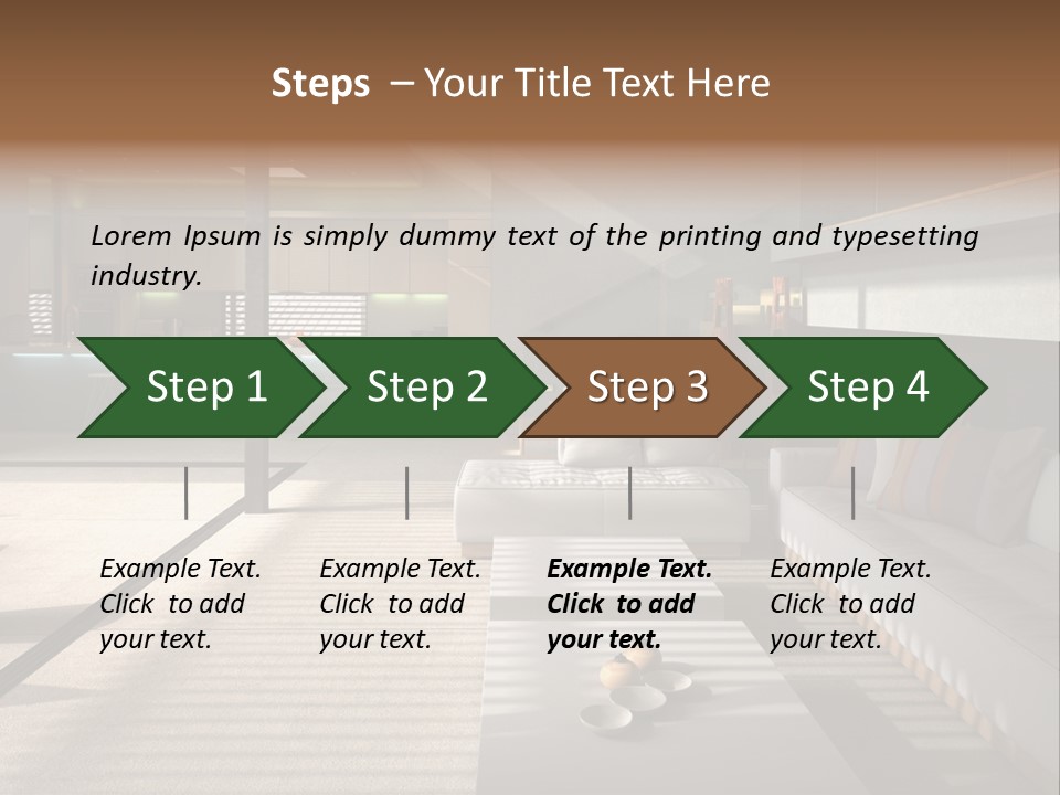 Architectural Room Living PowerPoint Template