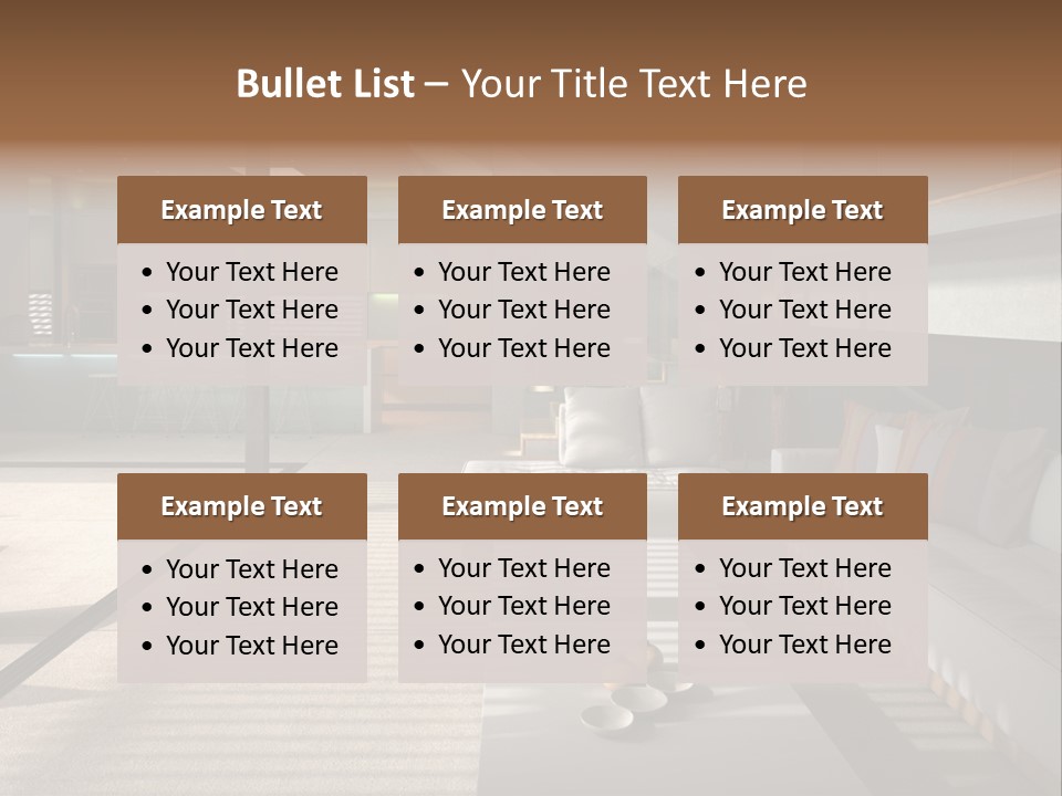 Architectural Room Living PowerPoint Template