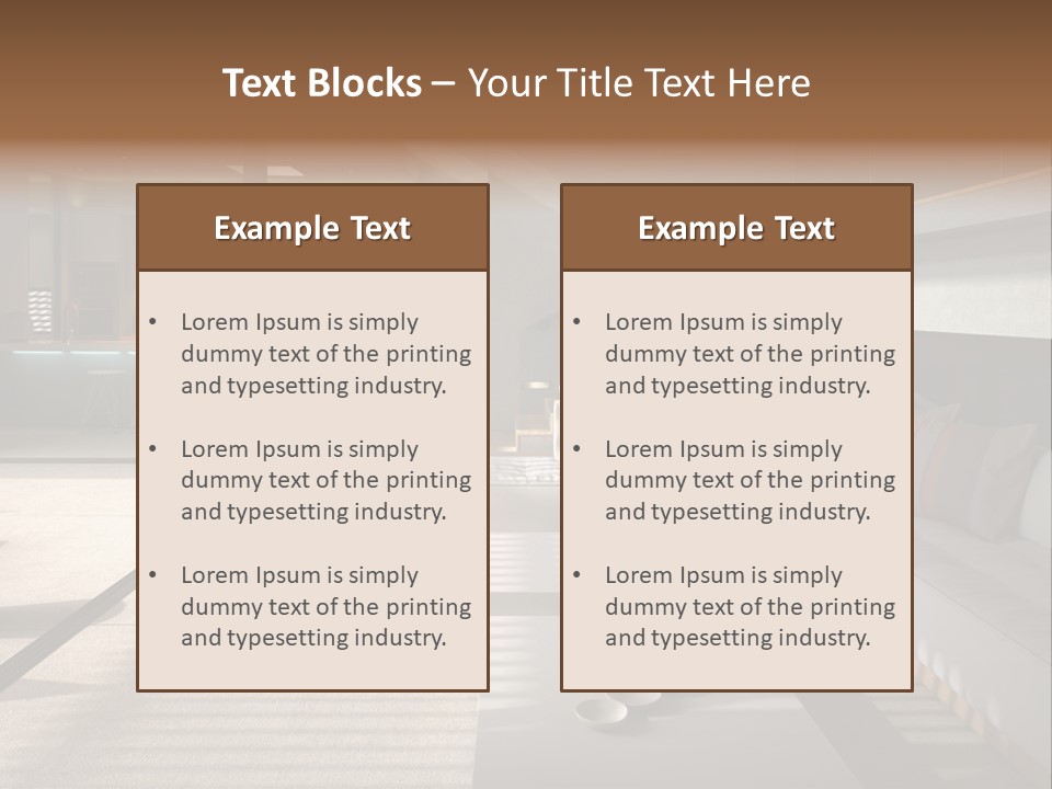 Architectural Room Living PowerPoint Template