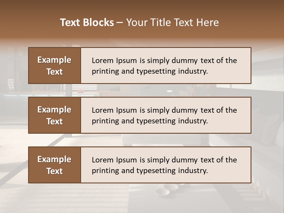 Architectural Room Living PowerPoint Template