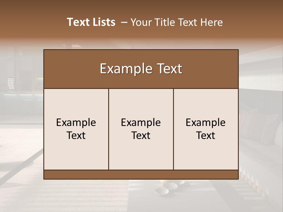 Architectural Room Living PowerPoint Template