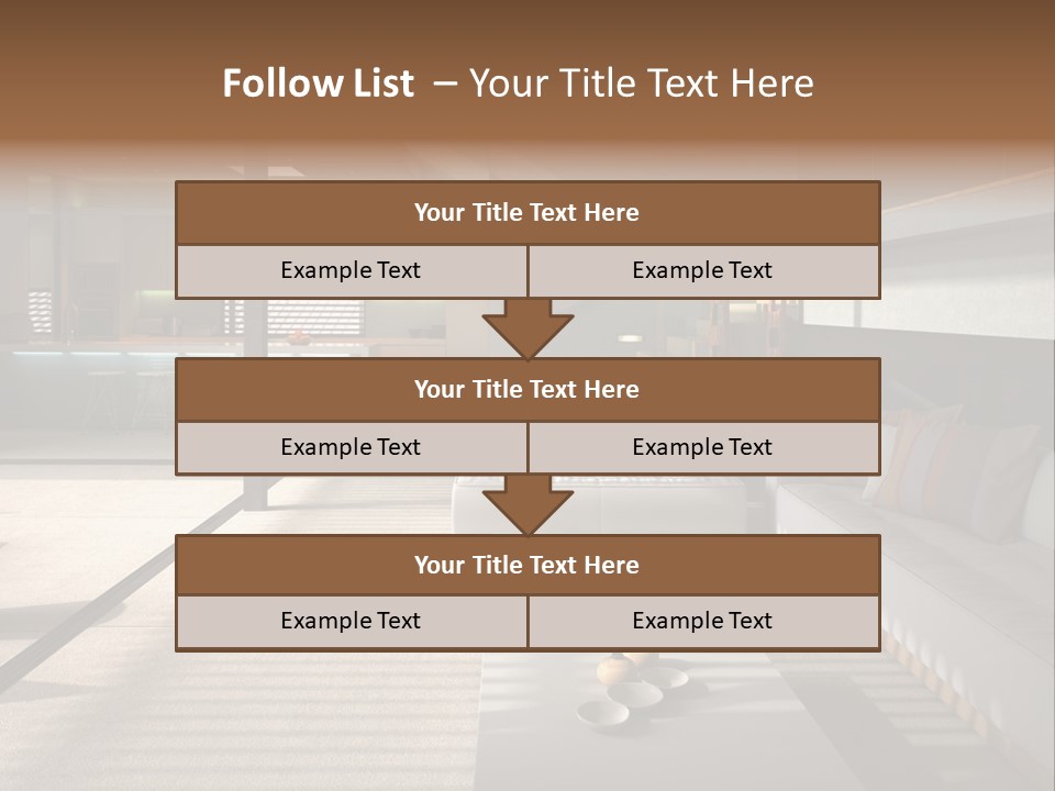 Architectural Room Living PowerPoint Template