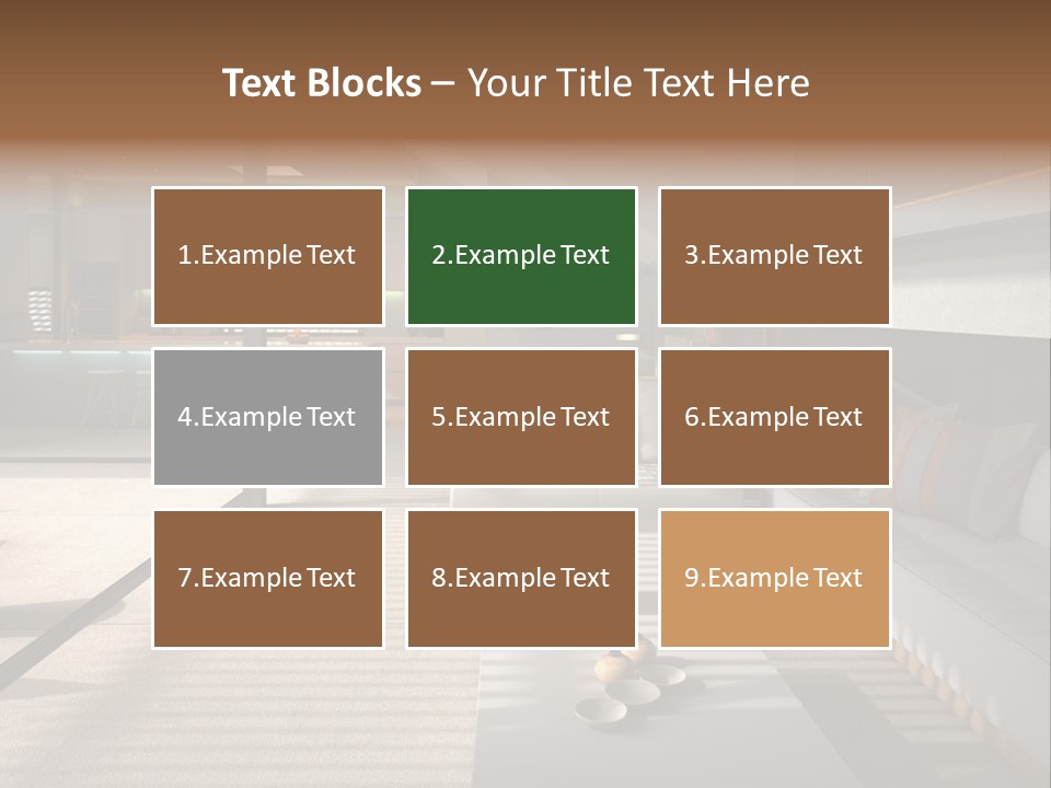 Architectural Room Living PowerPoint Template