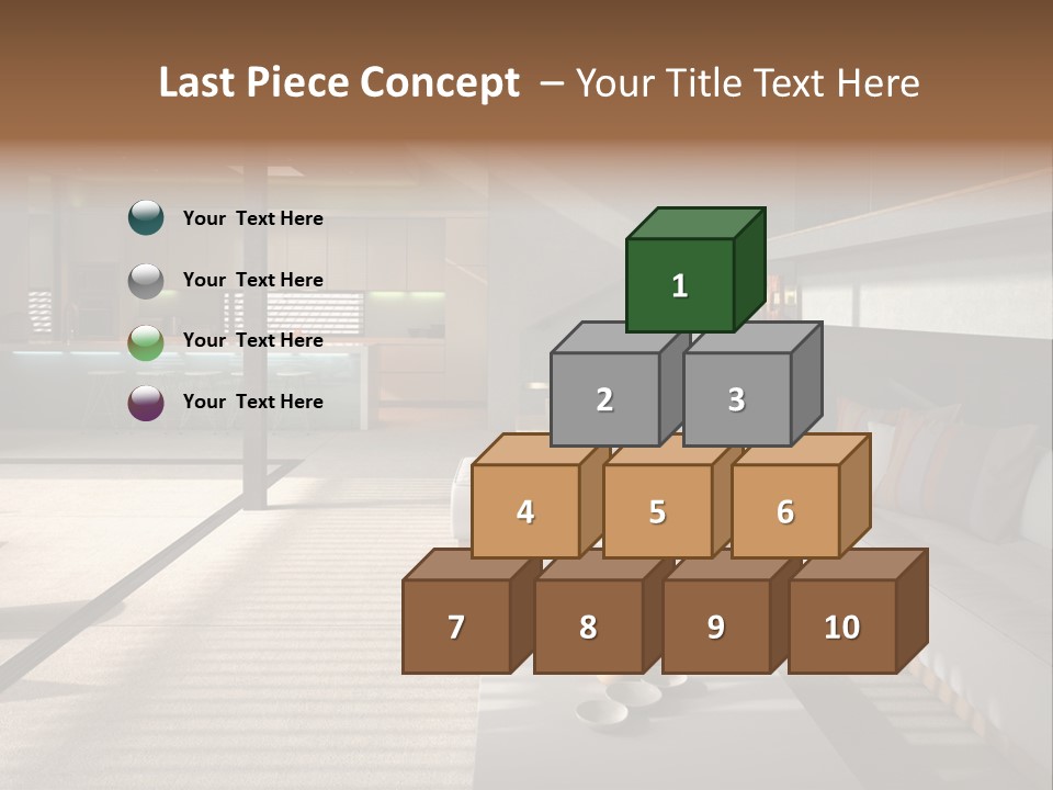Architectural Room Living PowerPoint Template