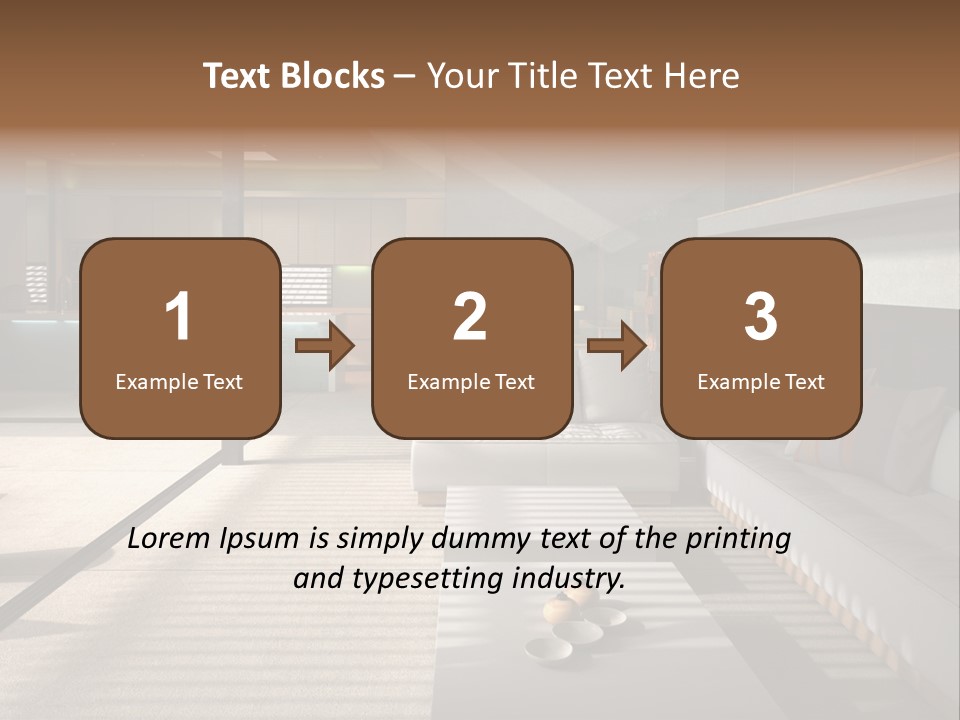 Architectural Room Living PowerPoint Template