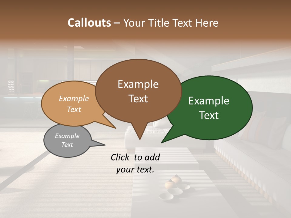 Architectural Room Living PowerPoint Template