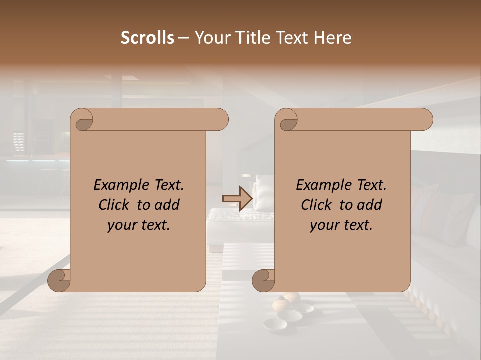 Architectural Room Living PowerPoint Template