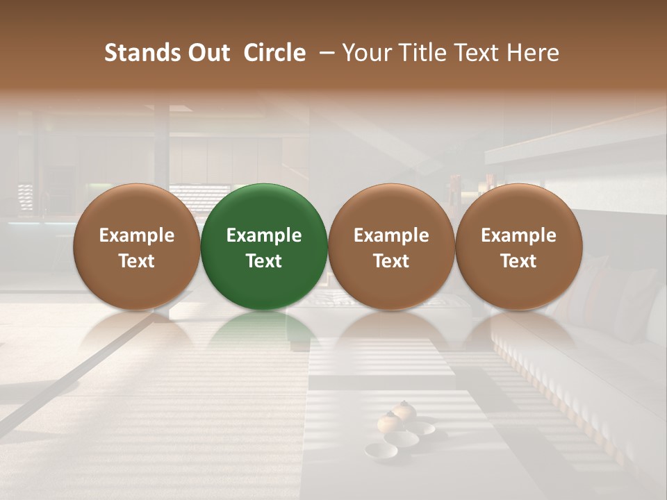 Architectural Room Living PowerPoint Template