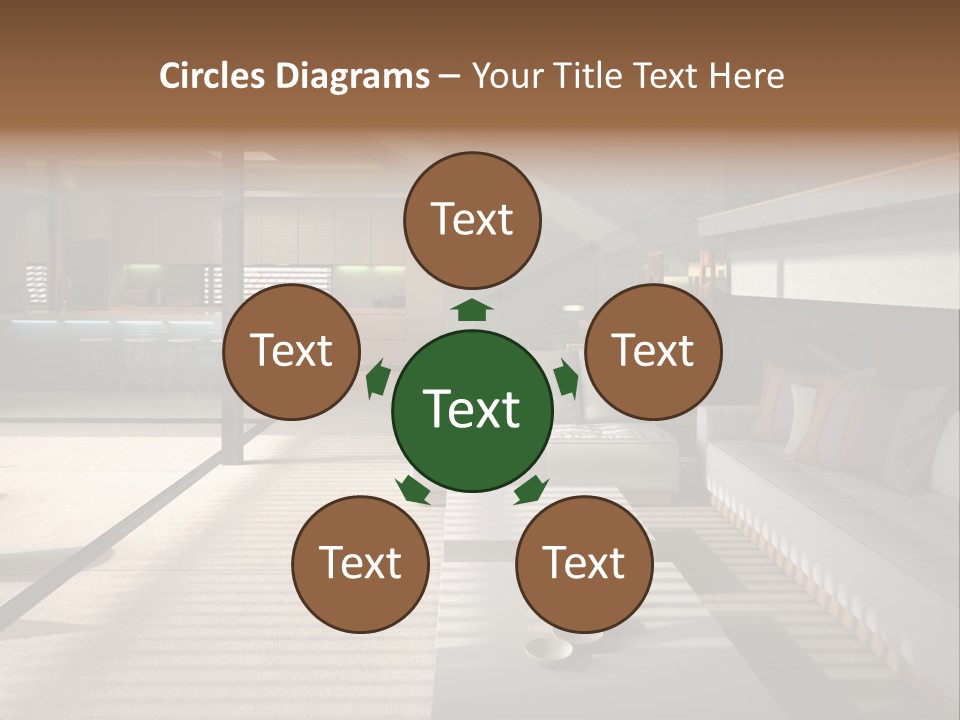 Architectural Room Living PowerPoint Template