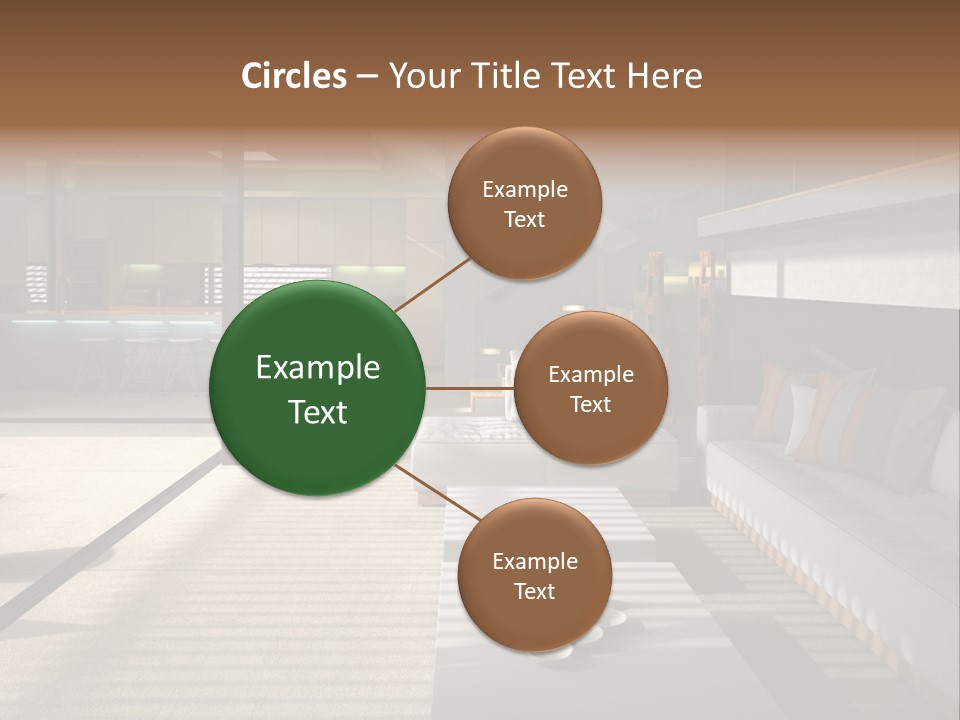 Architectural Room Living PowerPoint Template