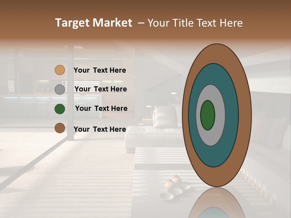 Architectural Room Living PowerPoint Template