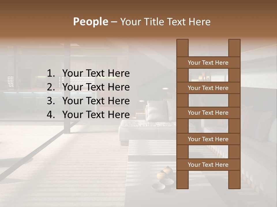 Architectural Room Living PowerPoint Template