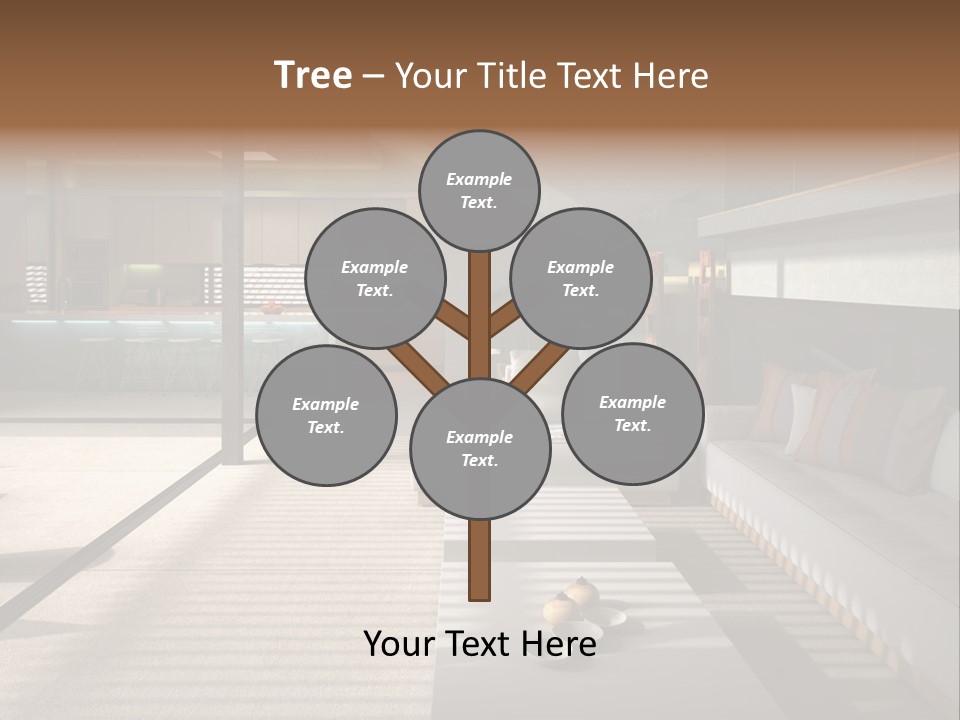 Architectural Room Living PowerPoint Template