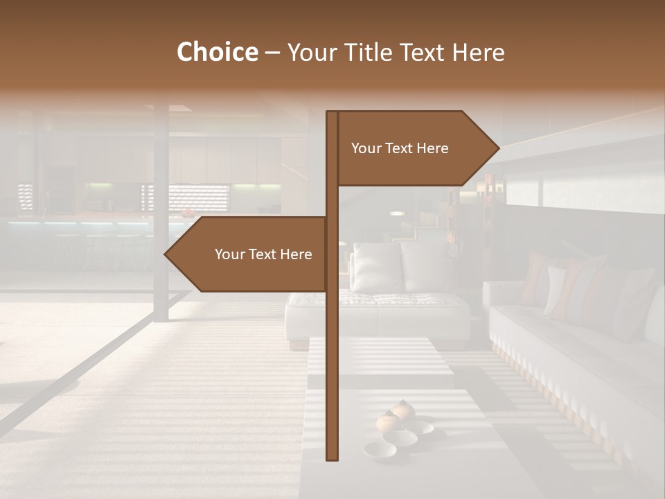 Architectural Room Living PowerPoint Template