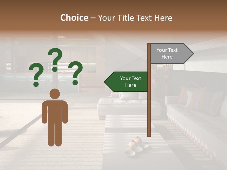 Architectural Room Living PowerPoint Template