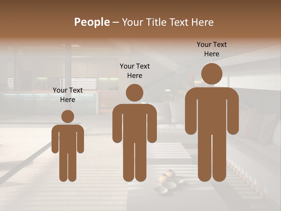 Architectural Room Living PowerPoint Template