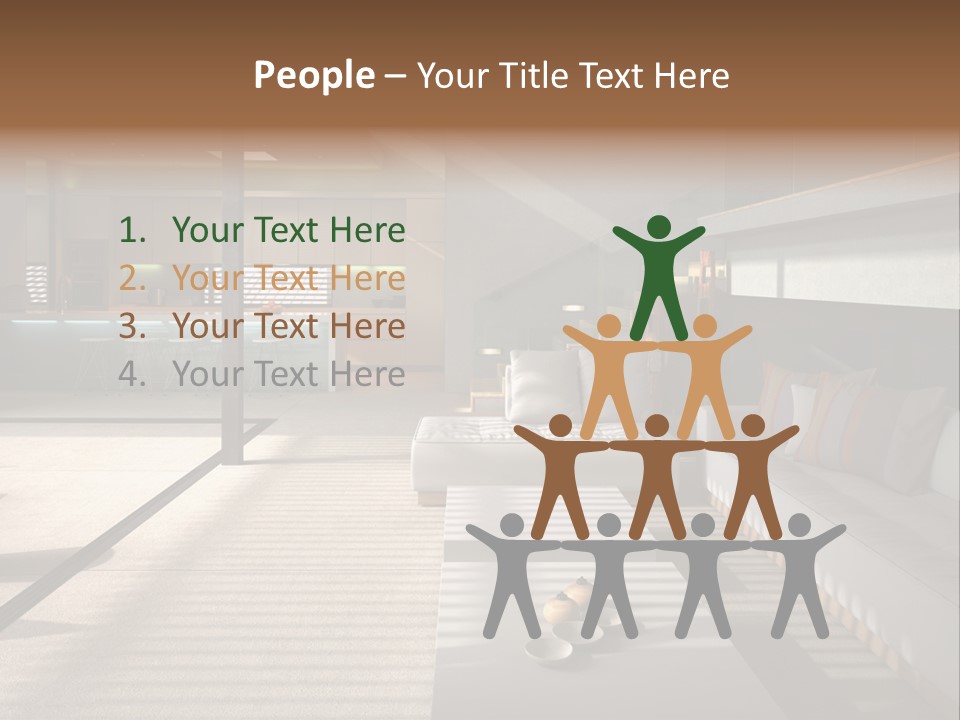 Architectural Room Living PowerPoint Template