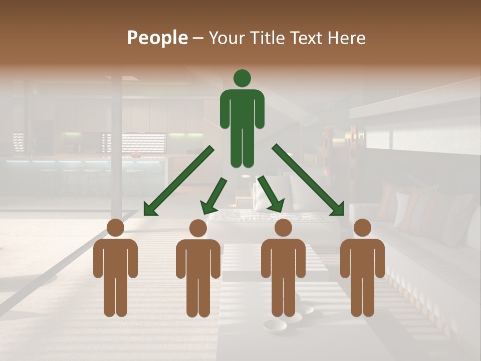 Architectural Room Living PowerPoint Template