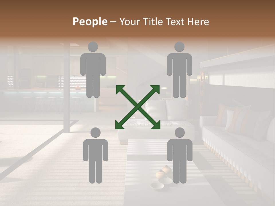 Architectural Room Living PowerPoint Template