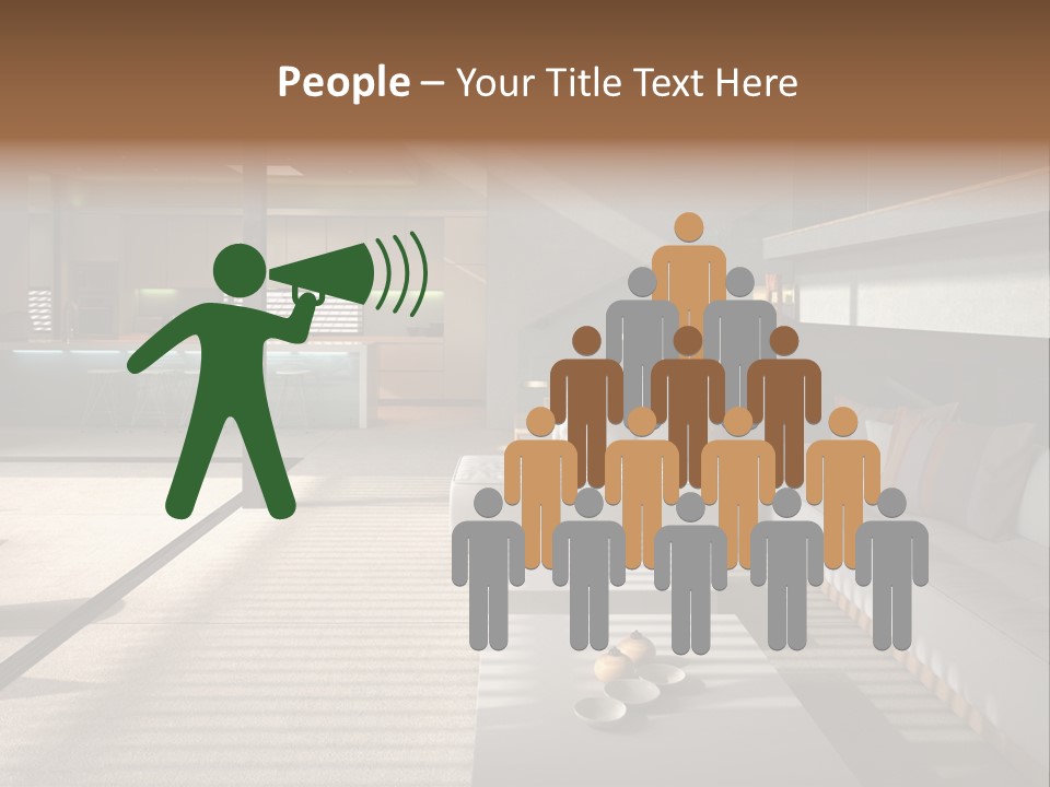 Architectural Room Living PowerPoint Template