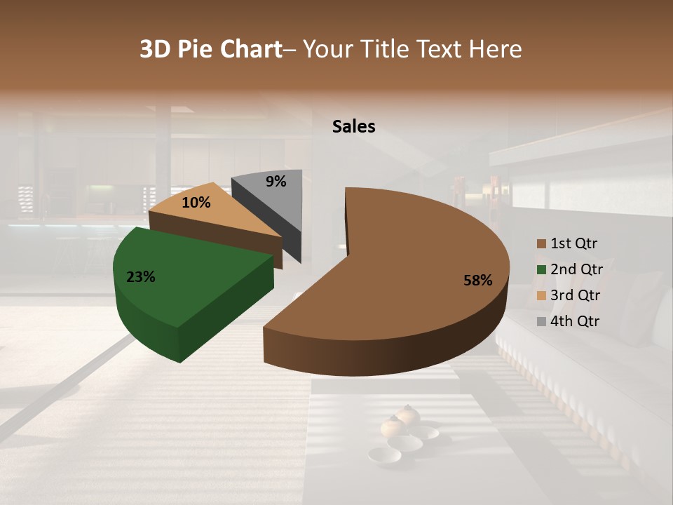 Architectural Room Living PowerPoint Template