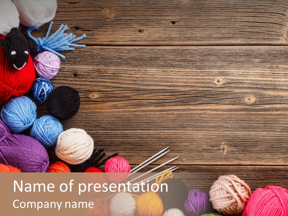 String Purple Object PowerPoint Template