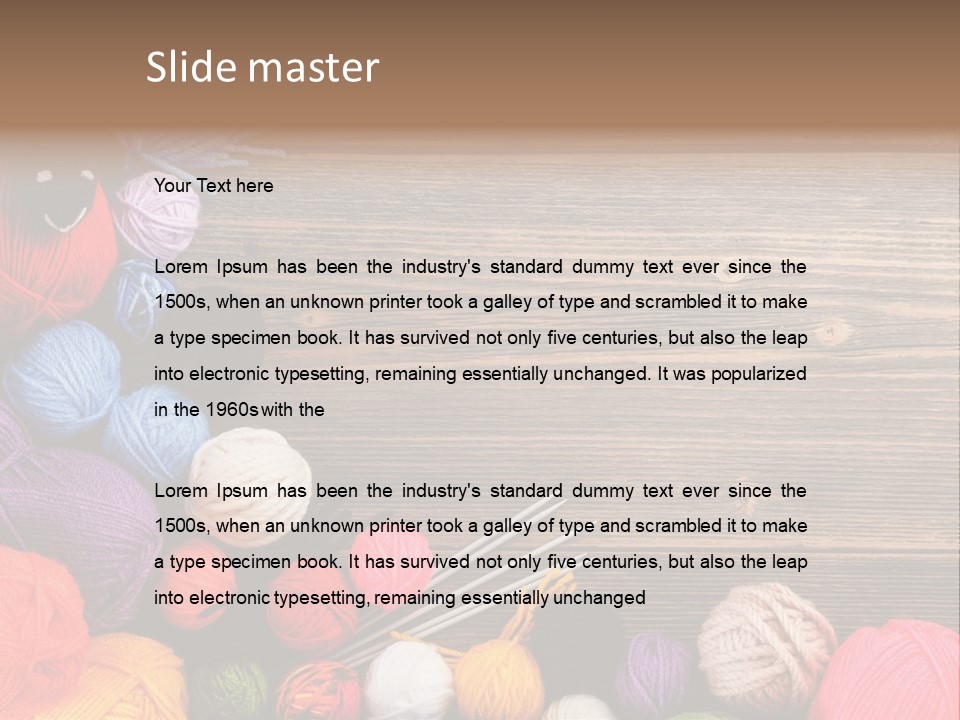 String Purple Object PowerPoint Template