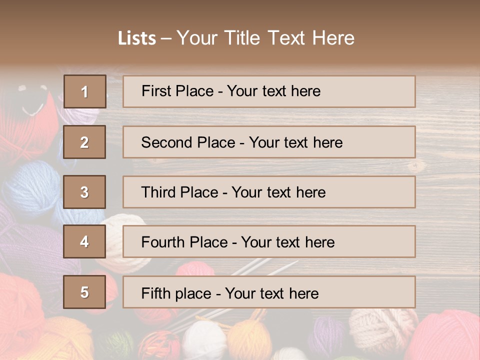 String Purple Object PowerPoint Template