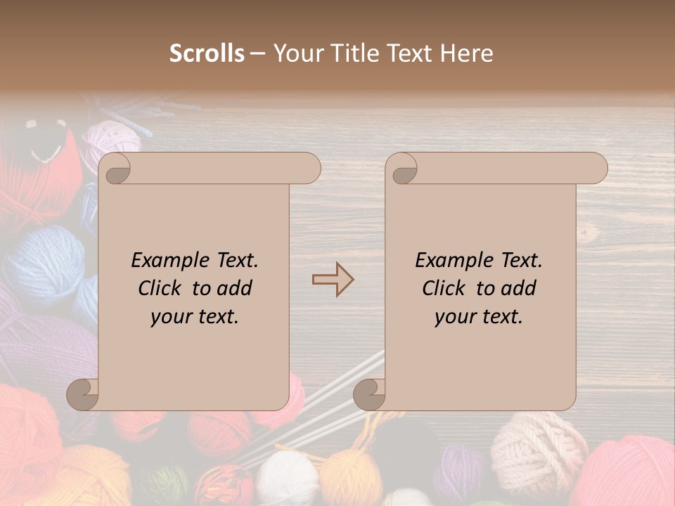 String Purple Object PowerPoint Template