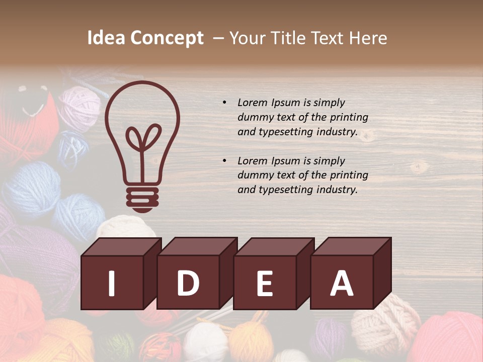 String Purple Object PowerPoint Template