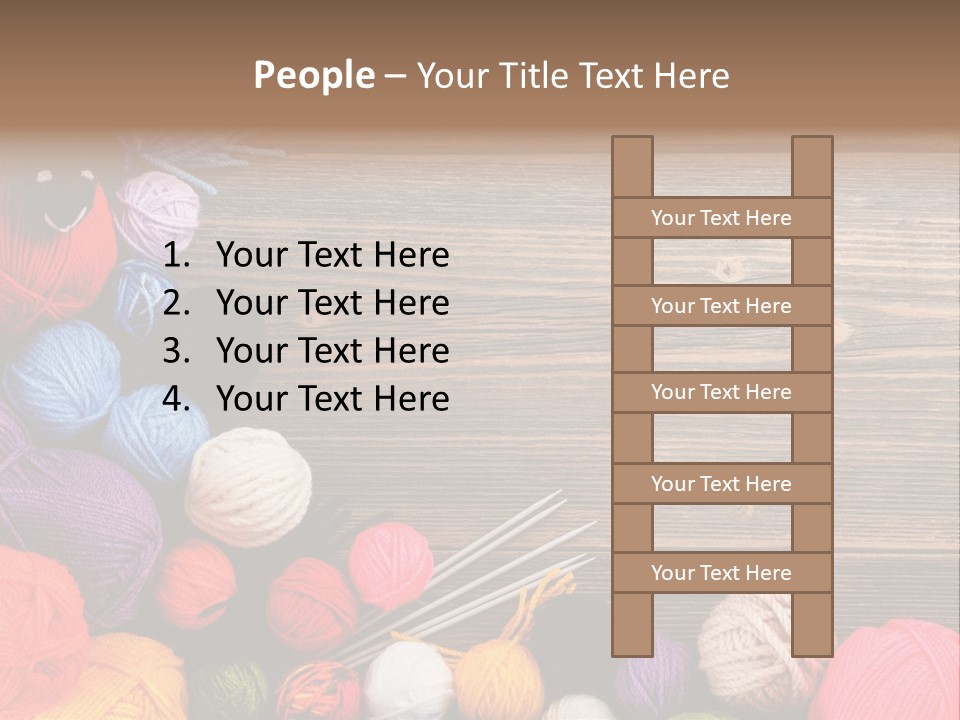 String Purple Object PowerPoint Template