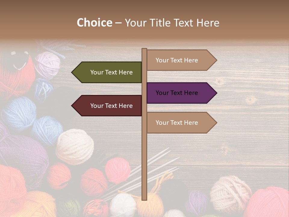 String Purple Object PowerPoint Template