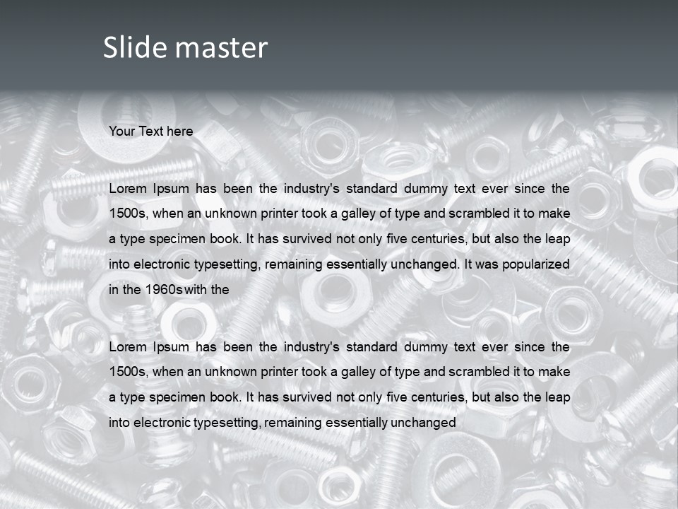 Silver Screw Engineering PowerPoint Template