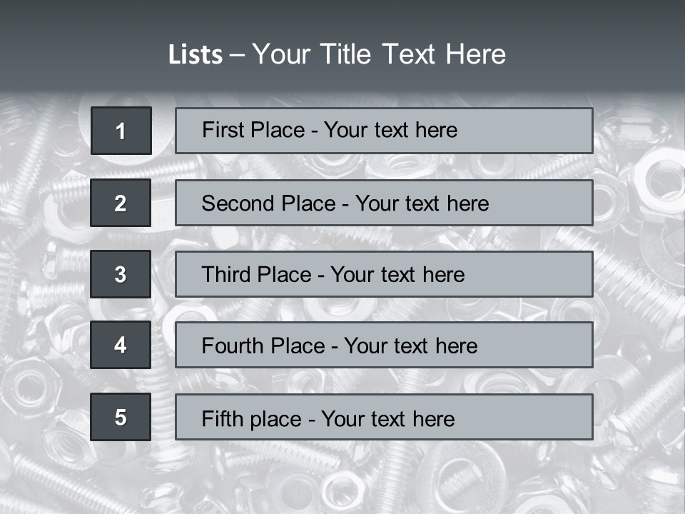 Silver Screw Engineering PowerPoint Template