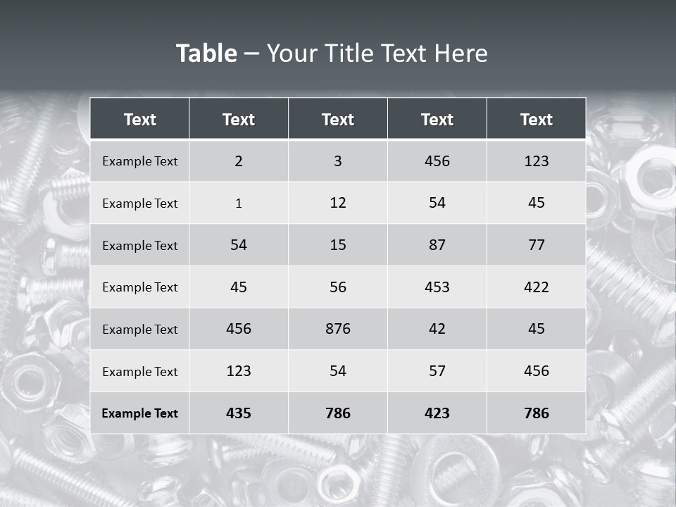 Silver Screw Engineering PowerPoint Template