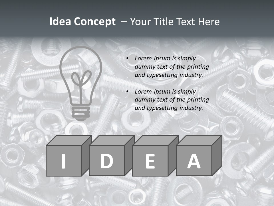 Silver Screw Engineering PowerPoint Template