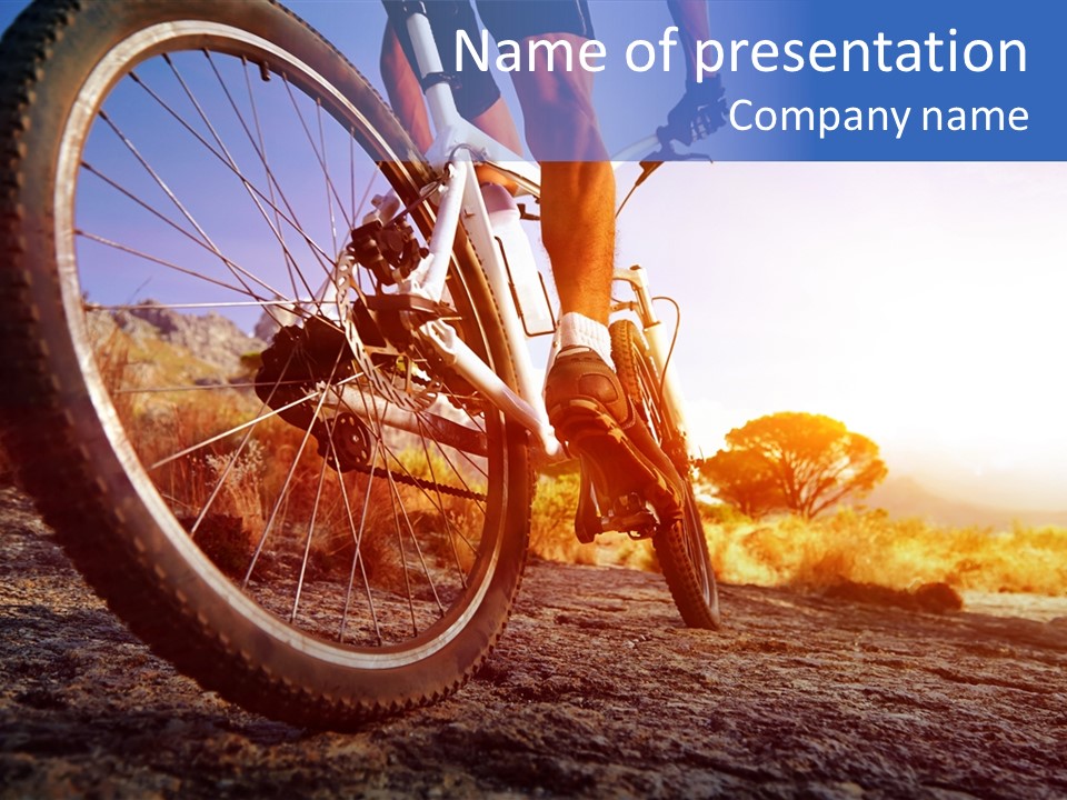 Bike Guy Track PowerPoint Template