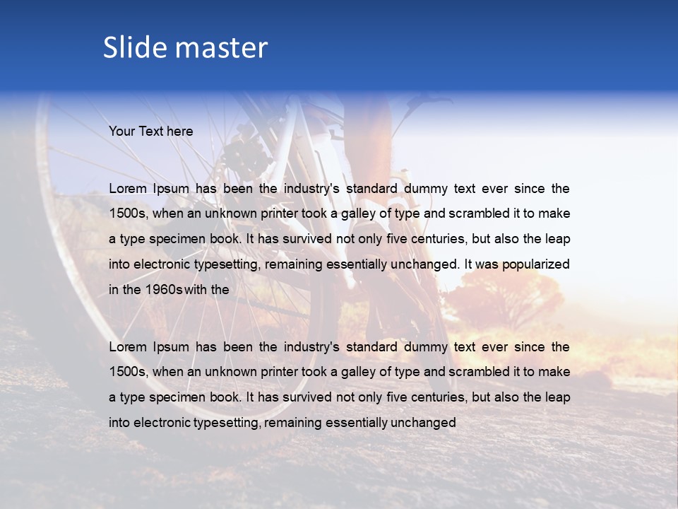 Bike Guy Track PowerPoint Template