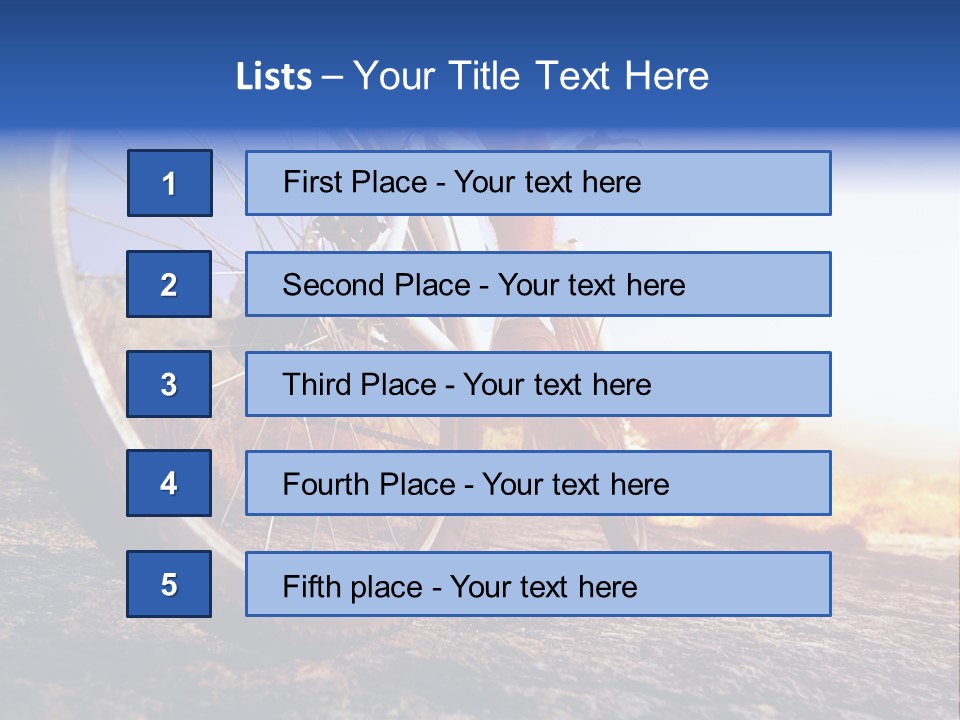 Bike Guy Track PowerPoint Template