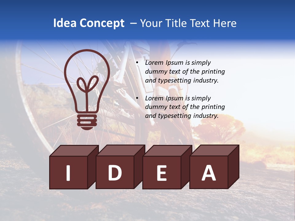 Bike Guy Track PowerPoint Template