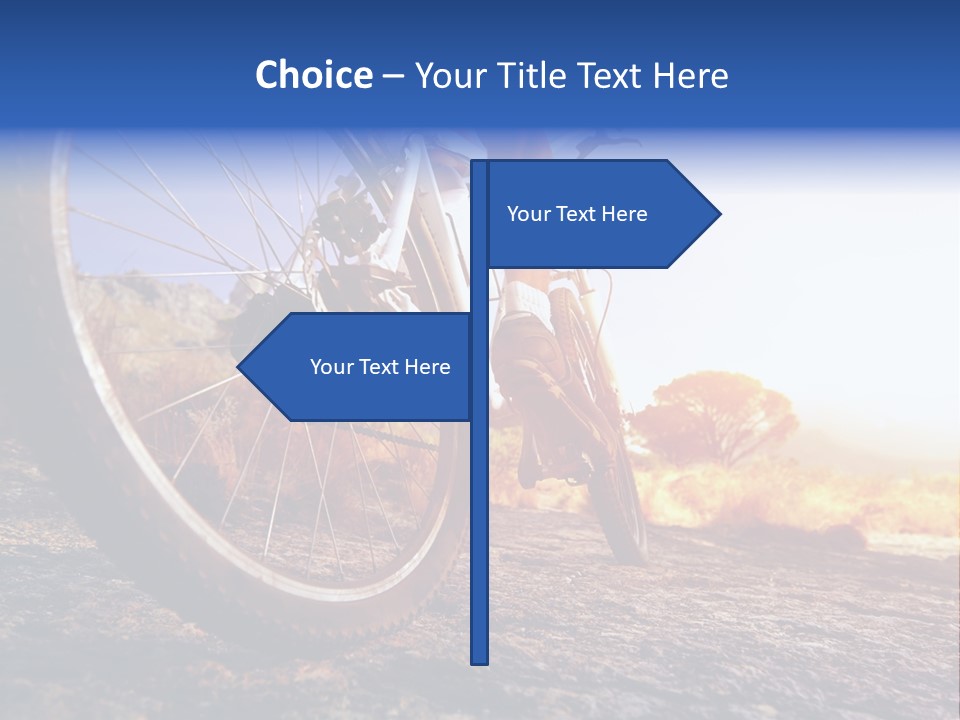 Bike Guy Track PowerPoint Template