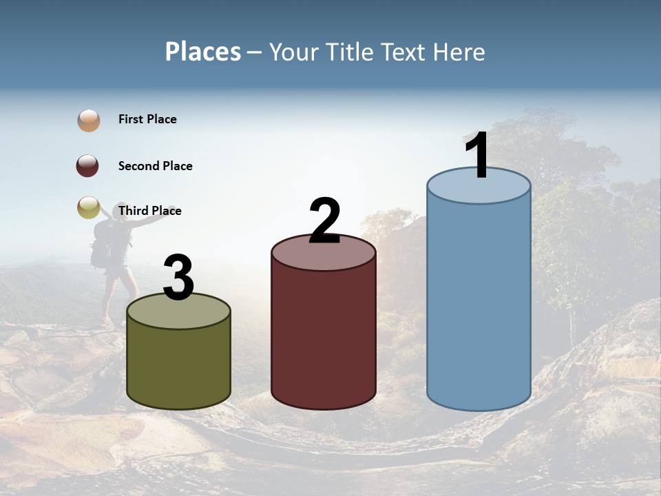 Climbing Sitting Cliff PowerPoint Template