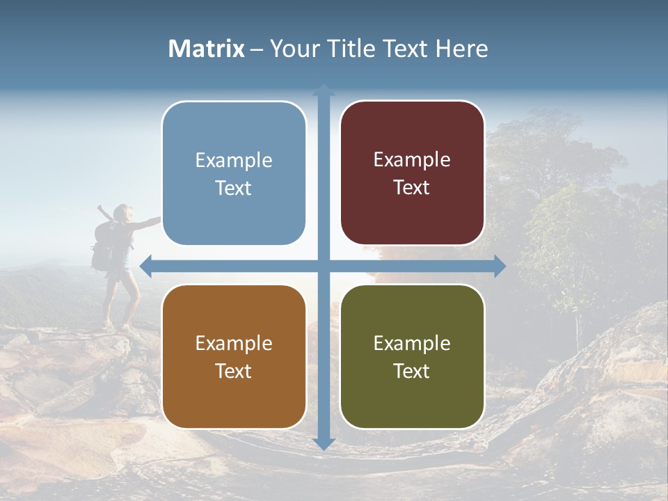 Climbing Sitting Cliff PowerPoint Template