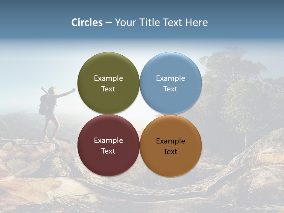 Climbing Sitting Cliff PowerPoint Template